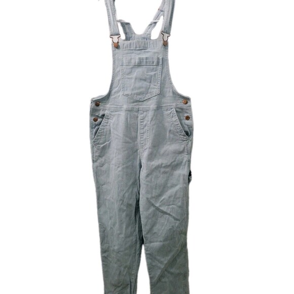 universal thread Women's Bip Overalls Striped Ligh Blue Size 00 - Picture 1 of 10